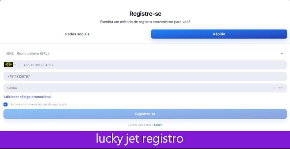 lucky jet registro
