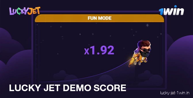 Lucky Jet demo score gameplay of the free mode