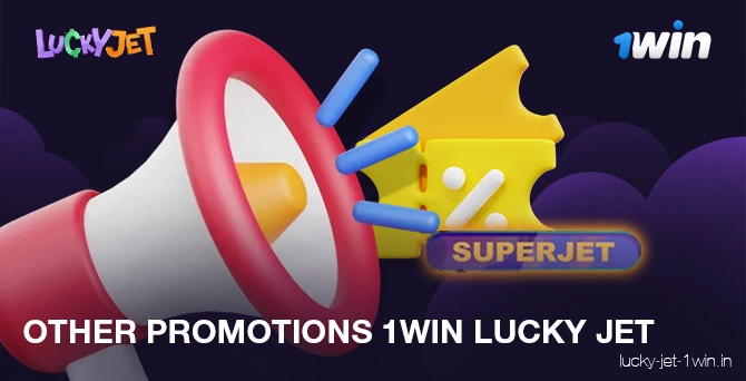 Other free promotions by 1win casino in lucky jet game except for bonus code