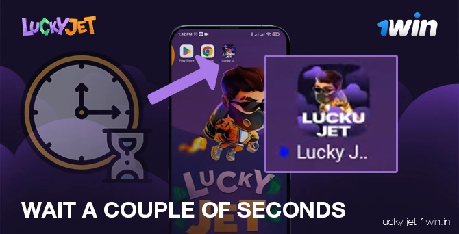 wait a couple of seconds – Lucky Jet Wait a couple of seconds and the app will be installed
